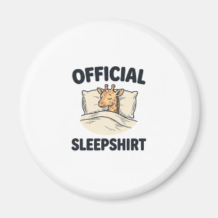 Offizielles Schlafshirt Giraffe Lustiges Schlaf Sh Magnet