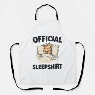 Offizielles Schlafshirt Giraffe Lustiges Schlaf Sh Schürze