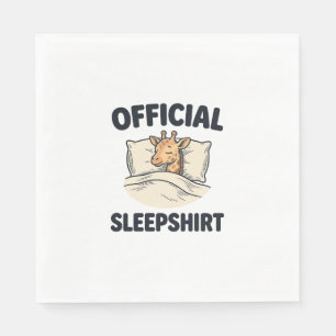 Offizielles Schlafshirt-Giraffe Lustiges Schlaf-Sh Serviette