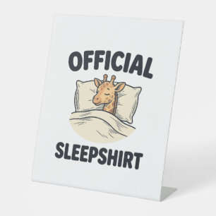 Offizielles Schlafshirt Giraffe Lustiges Schlaf Sh Sockelschild