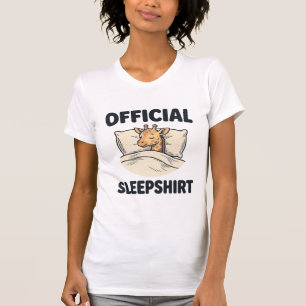 Offizielles Schlafshirt-Giraffe Lustiges Schlaf-Sh T-Shirt