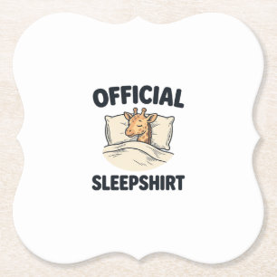 Offizielles Schlafshirt-Giraffe Lustiges Schlaf-Sh Untersetzer