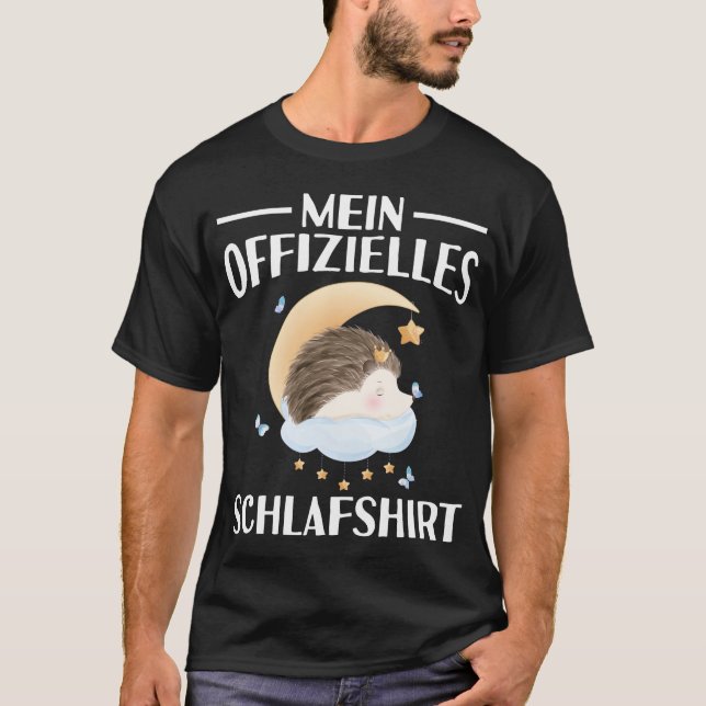 Offizielles Schlafshirt Nachthemd Schlafanzug Igel T-Shirt (Vorderseite)