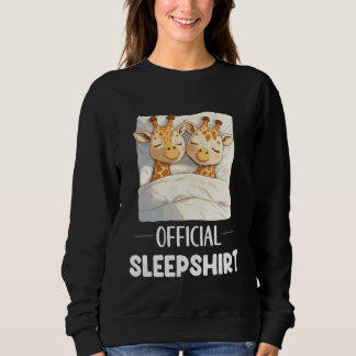 Offizielles Schlafshirt Schlafende Giraffe Tierlie Sweatshirt