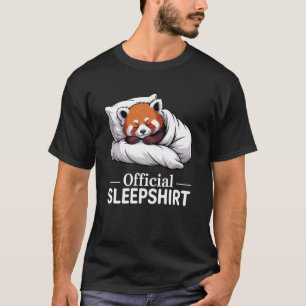 Offizielles Schlafshirt Schlafender Roter Panda Ti T-Shirt