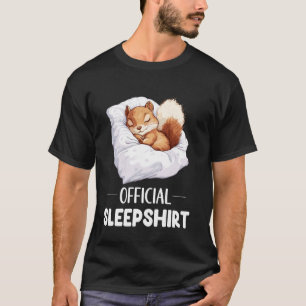Offizielles Schlafshirt Schlafendes Eichhörnchen T T-Shirt