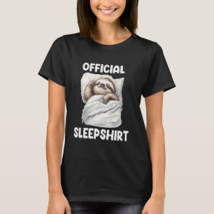 Offizielles Schlafshirt Süße Schlafende Faultier T T-Shirt