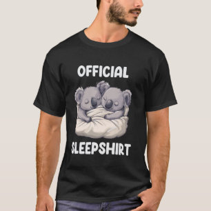 Offizielles Schlafshirt Süße Schlafende Koala Tier T-Shirt