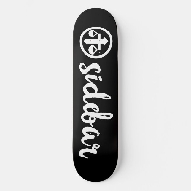 Offizielles Sidebar-Skateboard-Logo Skateboard (Vorderseite)