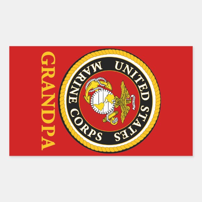 OFFIZIELLES Siegel der US-amerikanischen Marine -  Rechteckiger Aufkleber (Vorderseite)