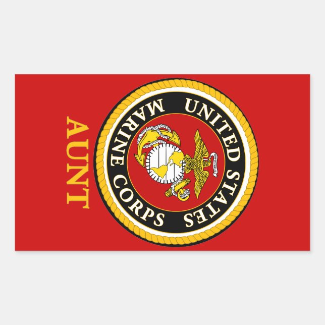 Offizielles Siegel der US-Marine - Tante Rechteckiger Aufkleber (Vorderseite)