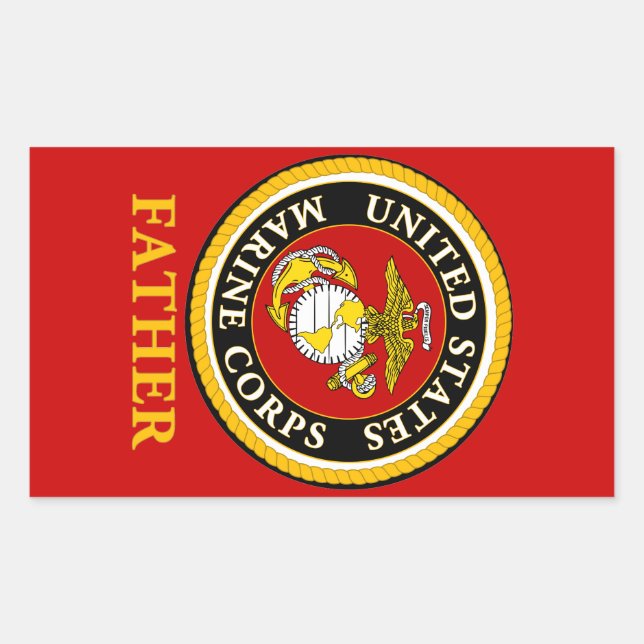 OFFIZIELLES Siegel der US-Marine - Vater Rechteckiger Aufkleber (Vorderseite)