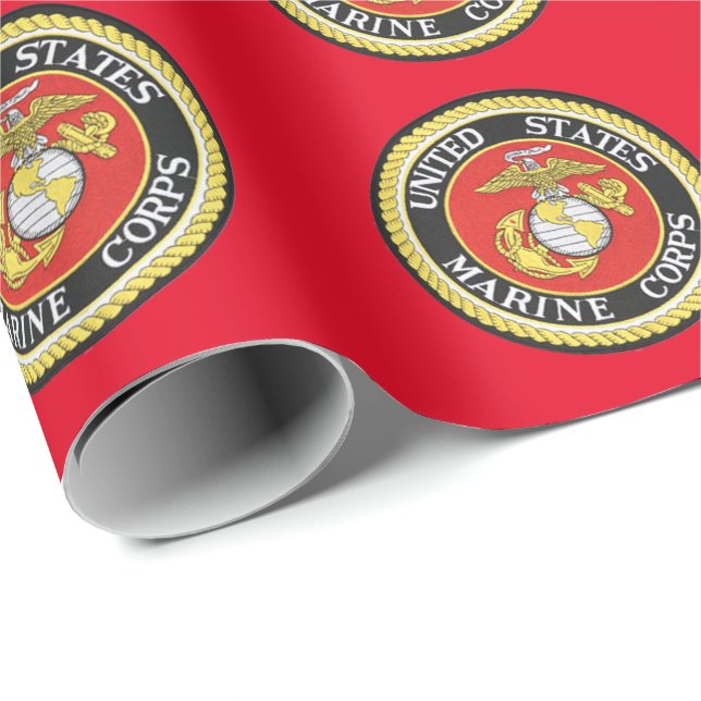 Offizielles Siegel - United Staaten Marine Corps Geschenkpapier (Rolleneckpunkt)