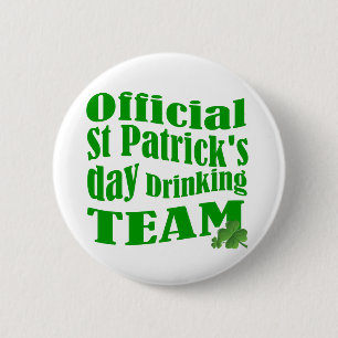 Offizielles St. Patrick's Day-Trinkteam Button