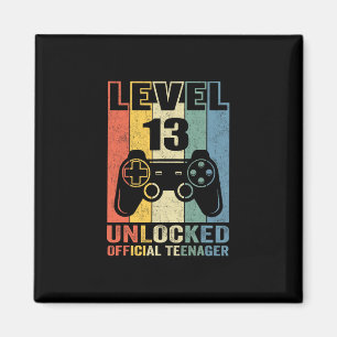 Offizielles Teenager 13. Geburtstagsgeschenk Level Magnet
