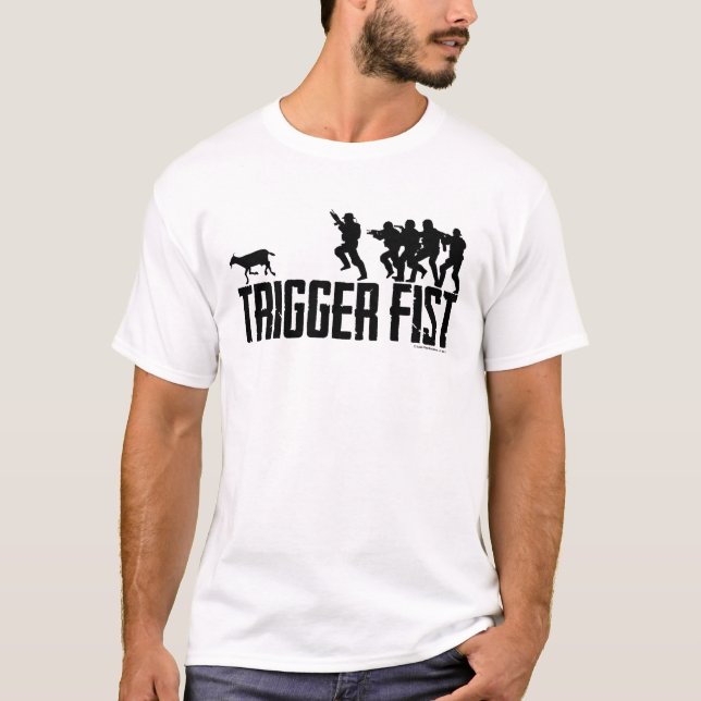 Offizielles Triggerfaust-Ziegen-Verfolgungs-Shirt T-Shirt (Vorderseite)