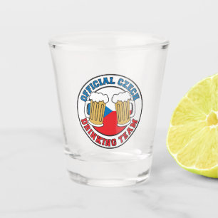Offizielles tschechisches trinkendes Team Schnapsglas