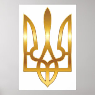Offizielles ukrainisches militärisches Trident-Sym Poster