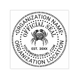 Offizielles Vintage Crab-Siegel Name Ort URL Gründ Permastempel