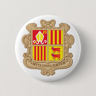 Offizielles Wappen Andorras Wappenkunde-Symbol Button