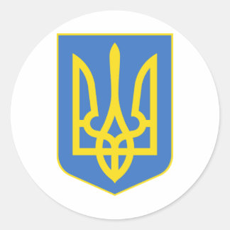 Offizielles Wappen Ukraine Wappenkunde-Symbol Runder Aufkleber