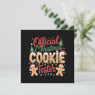 Offizielles Weihnachts-Cookie Tester Crew Backen W Feiertagskarte