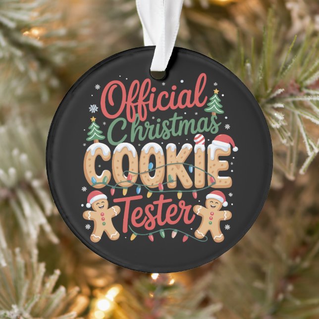 Offizielles Weihnachts-Cookie Tester Crew Backen W Ornament (Baum)
