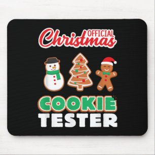Offizielles Weihnachtsplätzchen Tester T-Shirt Xma Mousepad