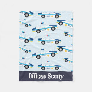 Offizier addieren Namenspolizeibabydecke Fleecedecke