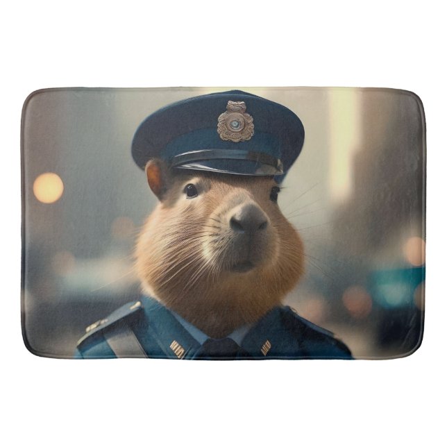 Offizier Capybara: FriedensBehalt, Badematte (Vorderseite)