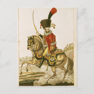 Offizier der Hussars der Kaiserlichen Garde Postkarte