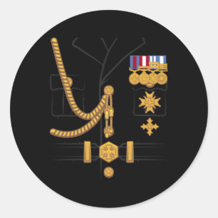 Offizier des Militärdiktators - Uniform Hallowee Runder Aufkleber