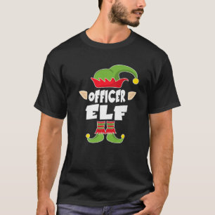 Offizier Elf Squad Polizeibeamter Polizist Weihnac T-Shirt