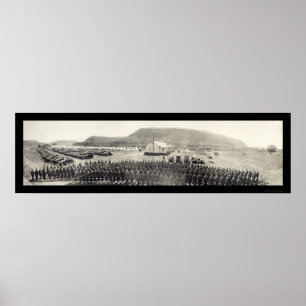 Offizier-Foto 1919 Fort-Sams Houston Poster