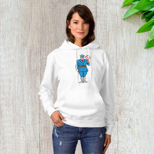 Offizier mit Stopp-Sign-Frauen Hoodie
