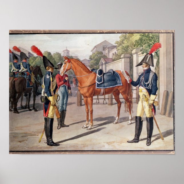 Offizier und Garde der Königlichen Garde 1826 Poster (Vorne)