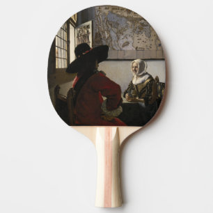 Offizier und Laughing Girl Tischtennis Schläger