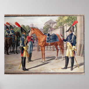 Offizier und Schutz des königlichen Schutzes im Poster