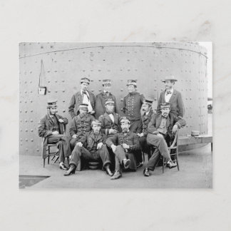 Offiziere auf USS Monitor, 1862 Postkarte