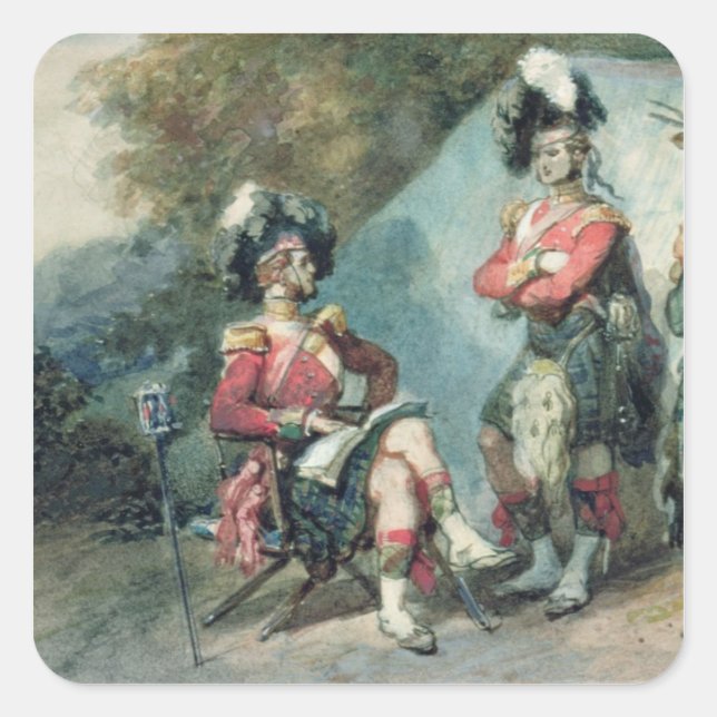 Offiziere der 79. quadratischer aufkleber (Vorderseite)