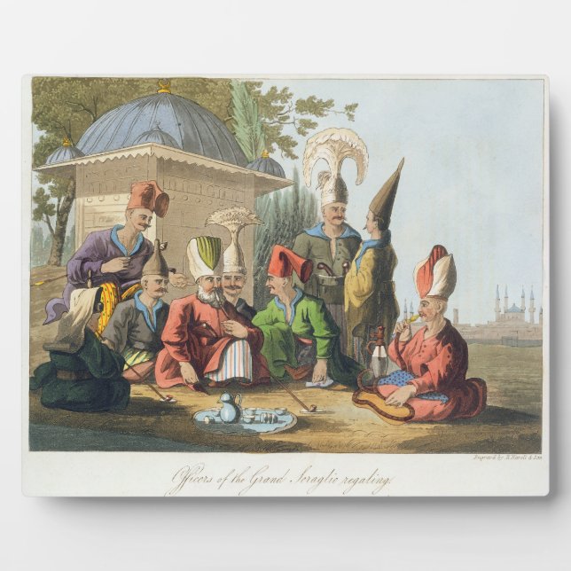 Offiziere des Regaling Grand Seraglio, graviert Fotoplatte (Vorderseite)