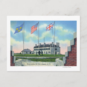 Offiziersraum im alten französischen Schloss Postkarte