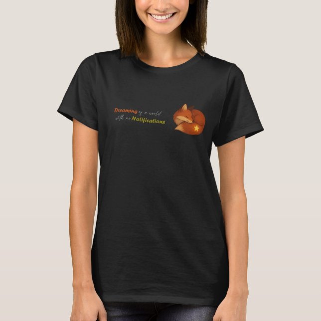 "Offline Dreams - Schlaffuchs Minimalistisch" T-Shirt (Vorderseite)