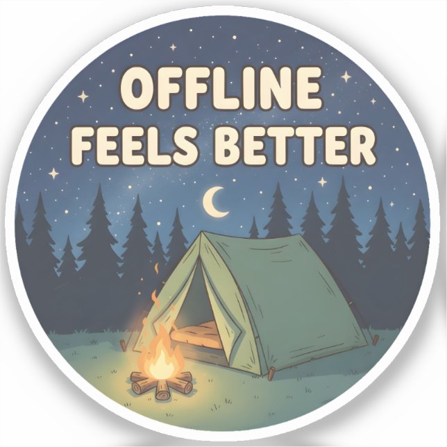 Offline fühlt sich besser aufkleber (Vorderseite)