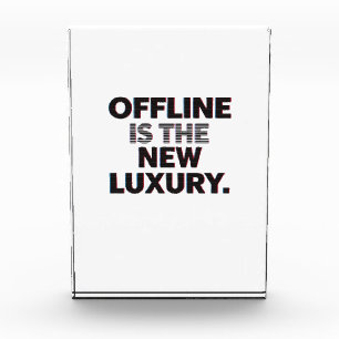 Offline ist der neue Luxus: Digital Detox Zitat Fotoblock