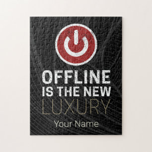 Offline ist der neue Luxus Spruch Pause Vintage Puzzle