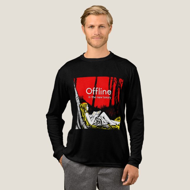 Offline ist der neue Luxus Tri-Blend Shirt (Volle Vorderseite)