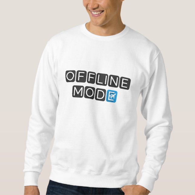 OFFLINE MODE Minimalist Tech Typography Design  Sweatshirt (Vorderseite)