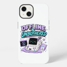 Offline und ungestört Retro Aufkleber iPhone 13 Hülle