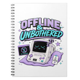 Offline und ungestört Retro Aufkleber Notizblock